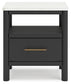 Cadmori Full Upholstered Panel Bed with Mirrored Dresser, Chest and 2 Nightstands