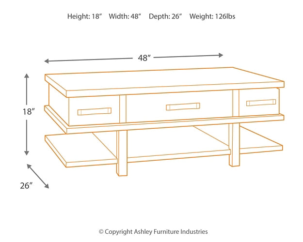 Ashley Express - Stanah Lift Top Cocktail Table